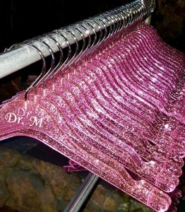 Lucite/Acrylic Hangers in Constellation Pink